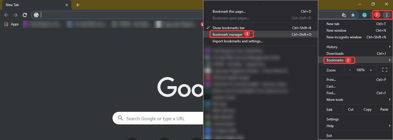 create a google chrome bookmark