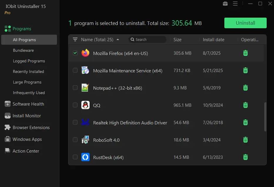 iobit uninstaller for windows 11