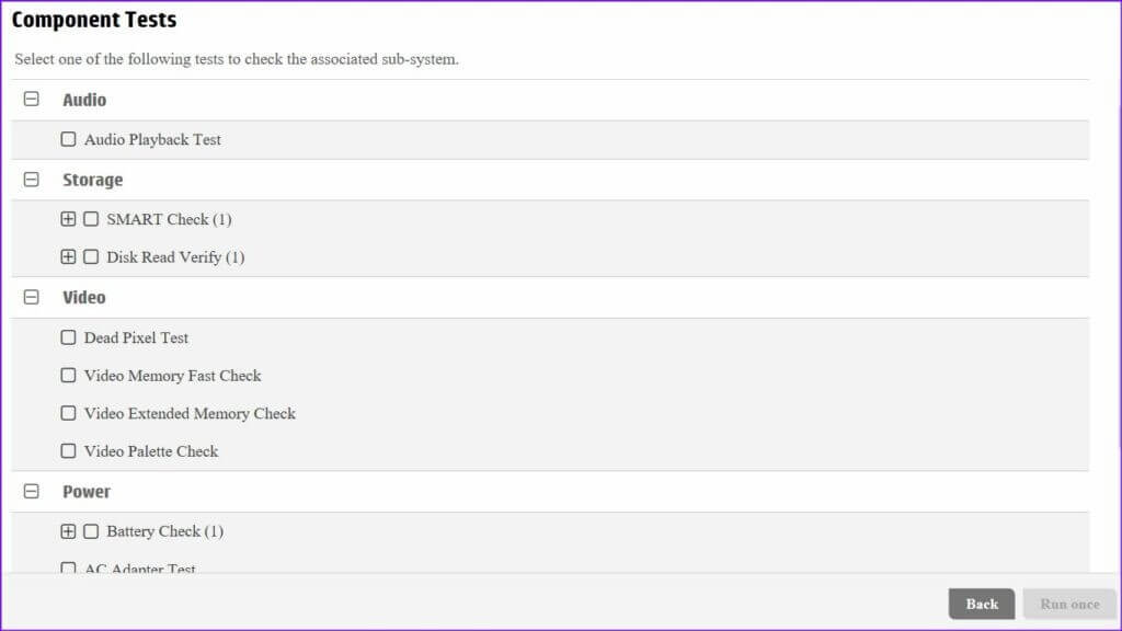 component test