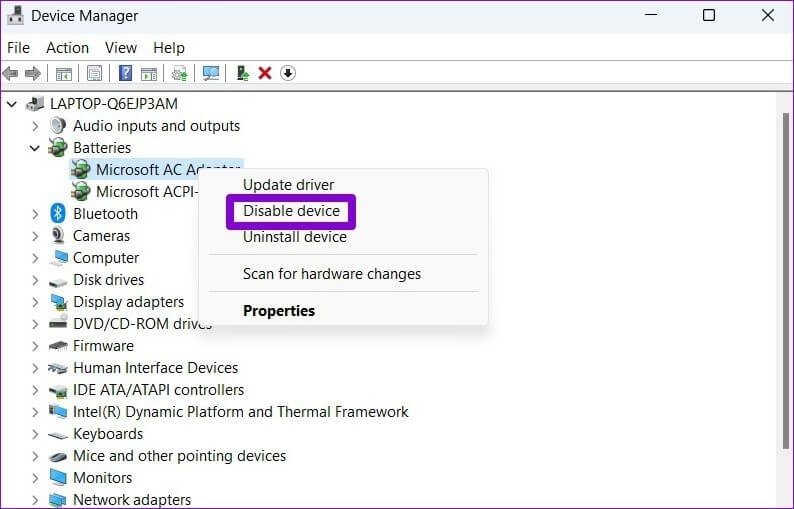 Disable Device 