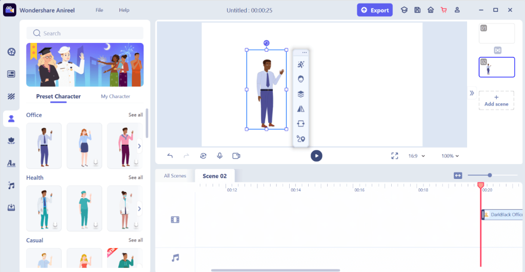 Character section
