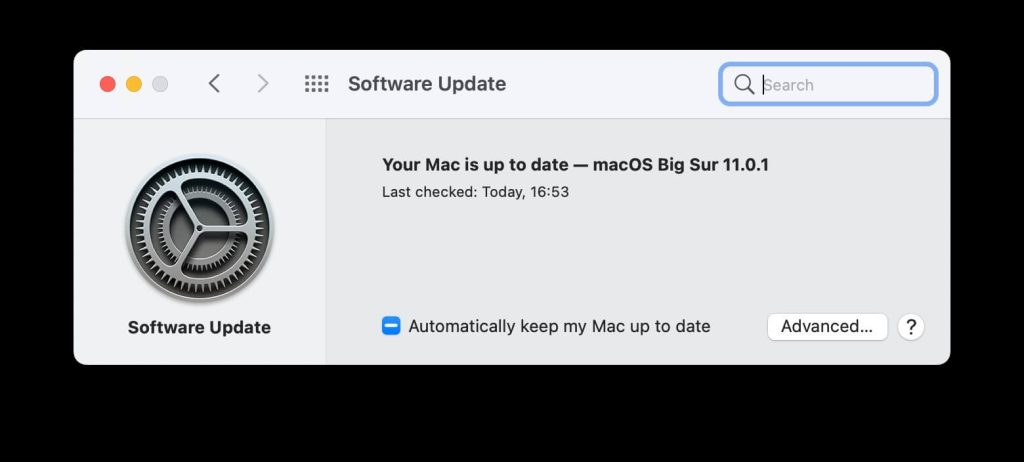 Upgrade the macOS software