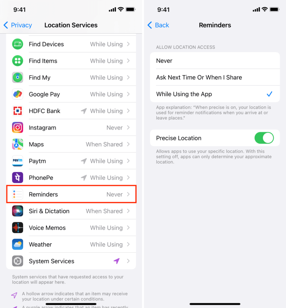 Location-based Notifications reminders on iOS 16