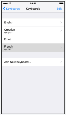 edit option
