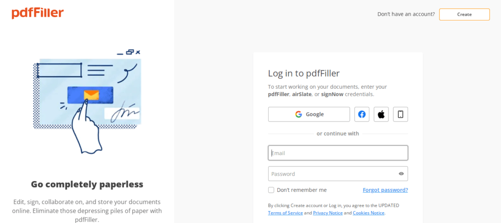  pdffiller login