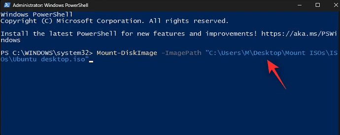 Mount-DiskImage