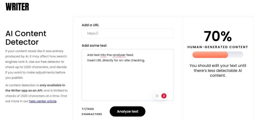  Writer AI Content Detector