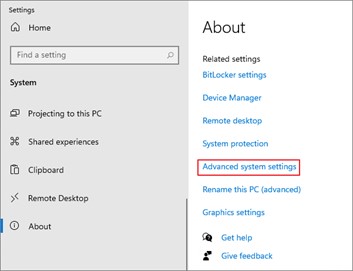advanced system settings