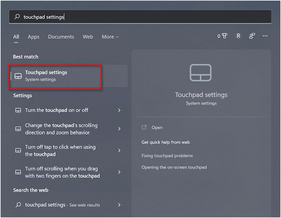 Enable Touchpad in Mouse Setting