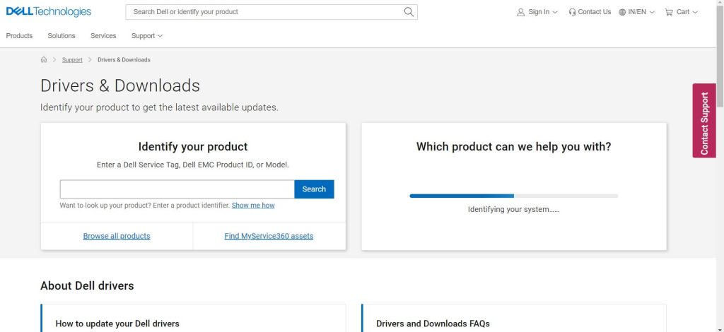 Update the dell monitor drivers