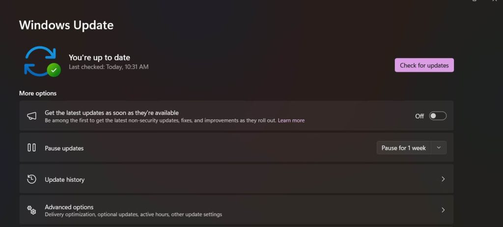 update Windows