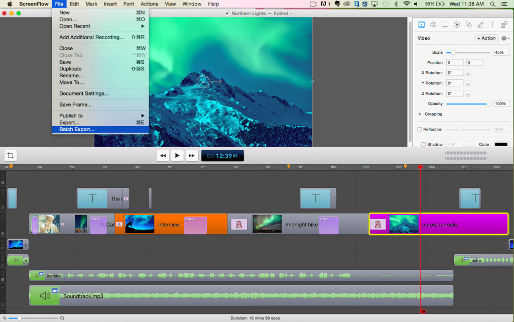 ScreenFlow Tool editing