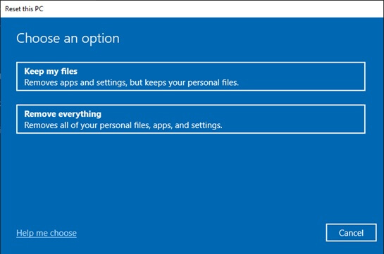 clean installation