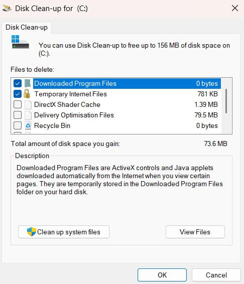 disk cleanup tool