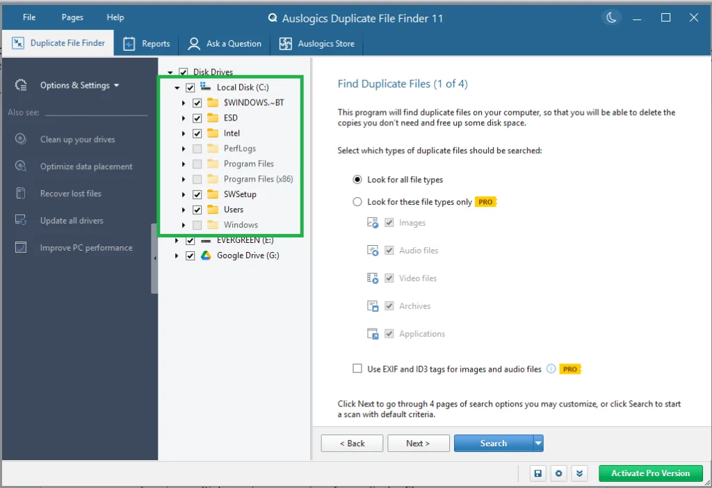auslogics duplicate file finder