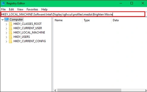 edit registry
