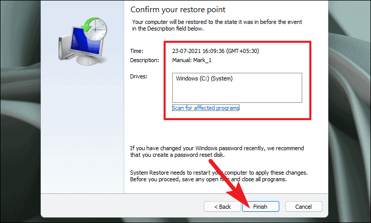 uninstall windows update via system restore