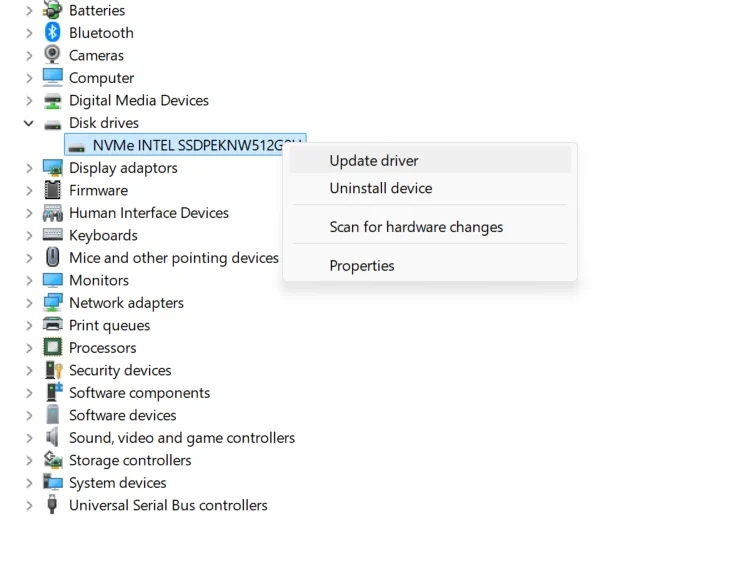 update driver manually