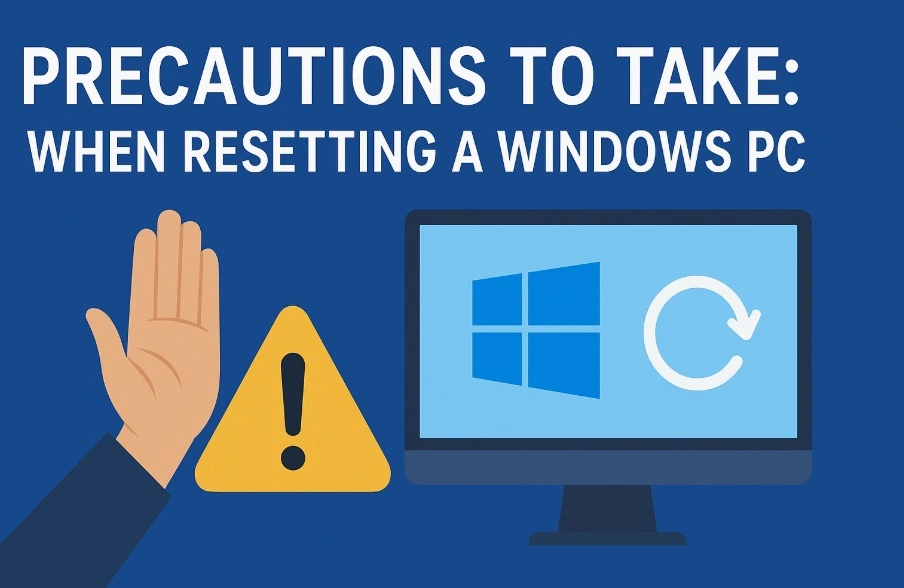 precautions to take when resetting pc